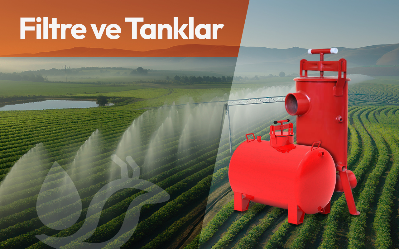 Damlama filtresi ve gübreleme tankı